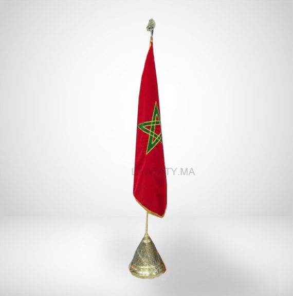 Drapeau Maroc – Drapeaux Maroc avec support pour bureau