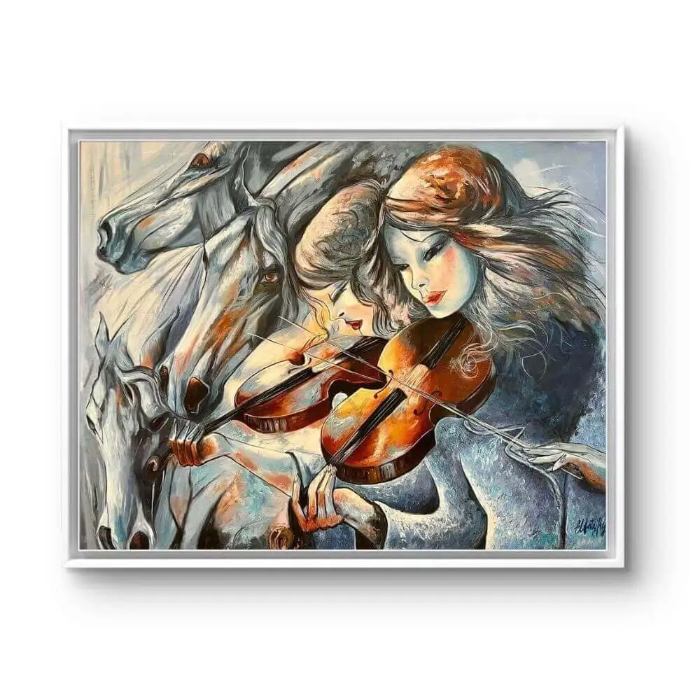 tableau violon abstrait