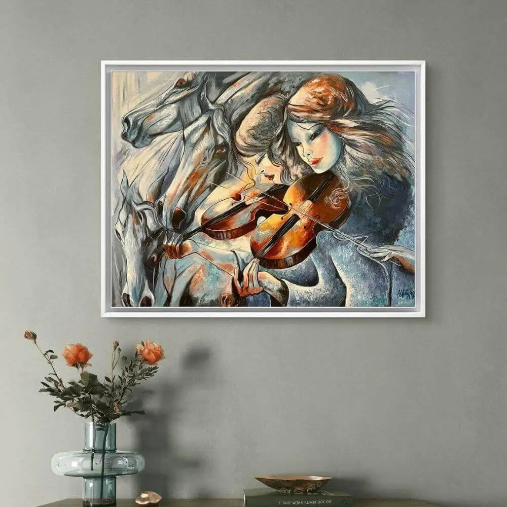 tableau violon abstrait
