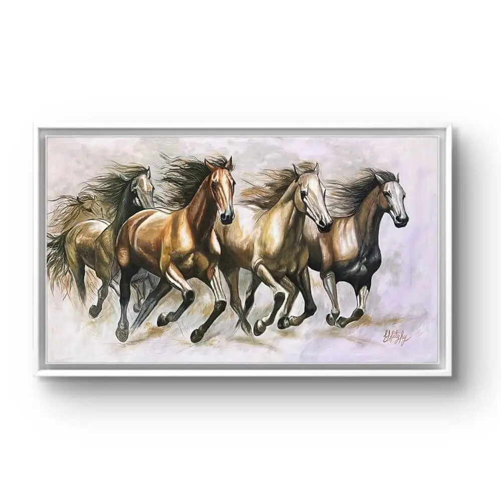 Tableau Chevaux 002<br>Huile sur Toile<br>100x70cm